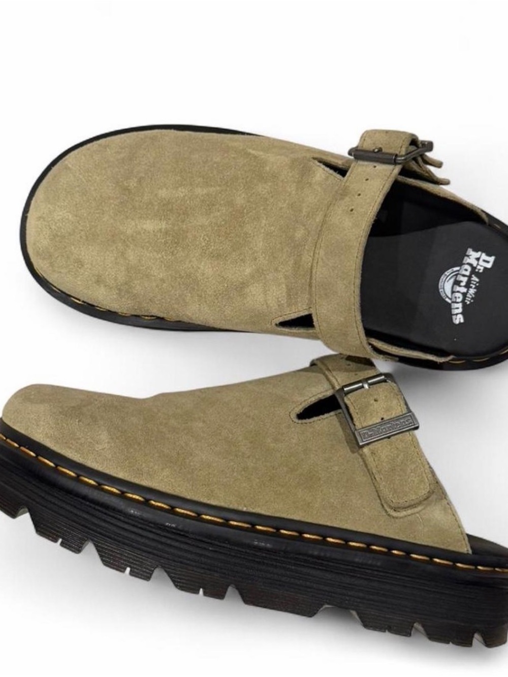 Dr. Martens Men's Zebzag Buckle Clog in Olive